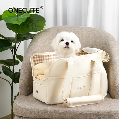 Travel Shoulder Bag for Small Pets – Cotton Sling with Support Base - Willen