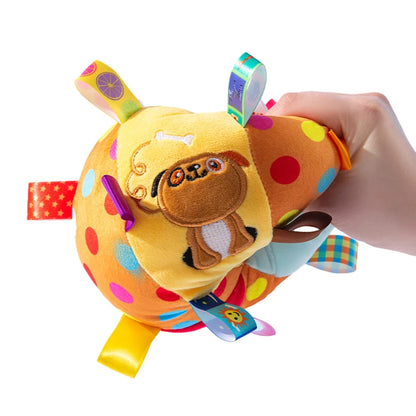 Durable Plush Dog Ball Toy – With Bell and Handle - Willen