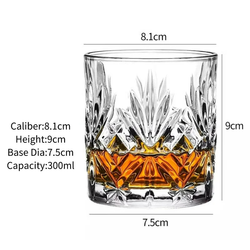 Classic Engraved Whiskey Tumbler – Clear Glass, 250ml - Willen