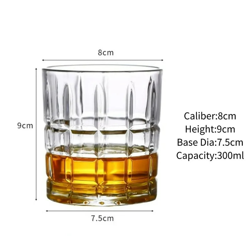 Classic Engraved Whiskey Tumbler – Clear Glass, 250ml - Willen