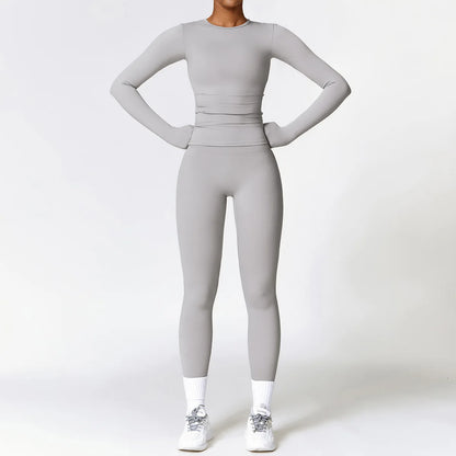 Seamless 2-Piece Yoga & Fitness Set – Nylon, Breathable - Willen