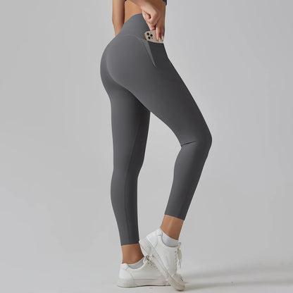 High-Waist Yoga Pants – Breathable Nylon-Spandex, Ankle-Length - Willen