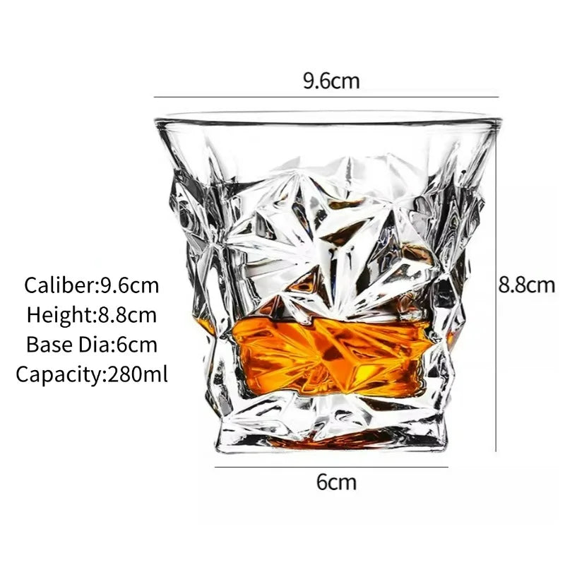 Classic Engraved Whiskey Tumbler – Clear Glass, 250ml - Willen