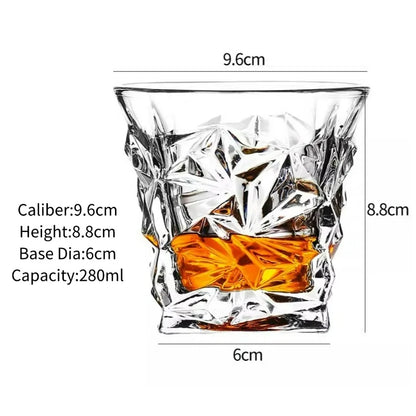 Classic Engraved Whiskey Tumbler – Clear Glass, 250ml - Willen