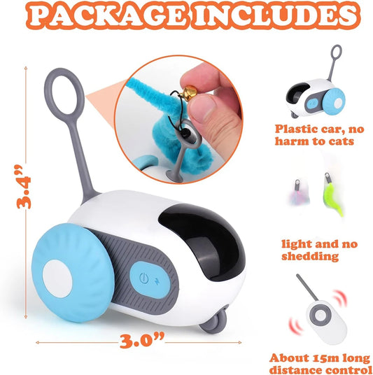 PawRacer Smart Chase Toy – Interactive Electronic Cat Toy with Remote & Obstacle Avoidance - Willen