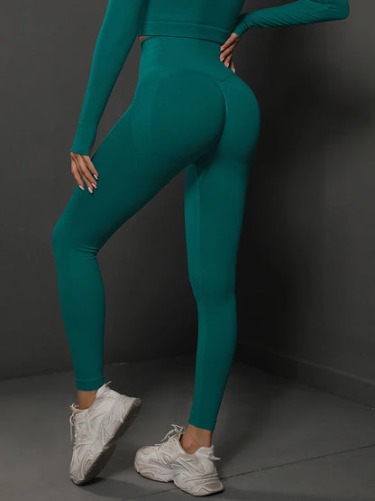 High-Waist Seamless Training Leggings – Nylon-Spandex, Ankle-Length - Willen