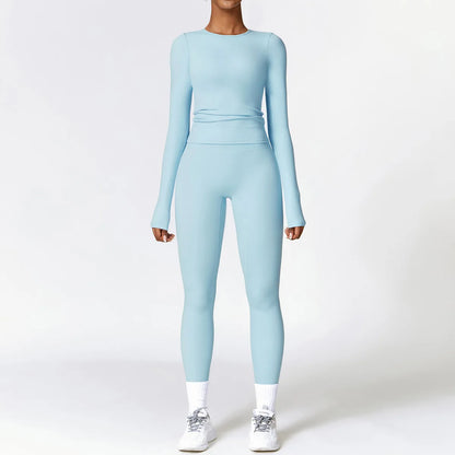 Seamless 2-Piece Yoga & Fitness Set – Nylon, Breathable - Willen