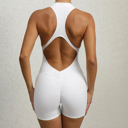 Seamless Zipper Yoga Jumpsuit – Breathable One-Piece Activewear for Women - Willen