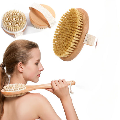 2-in-1 Body Brush with Natural Bristles – Exfoliating & Detachable Design - Willen