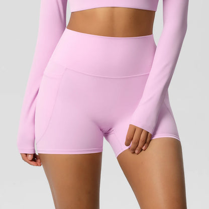High-Waist Cycling & Gym Shorts – Quick-Dry Fabric with Pockets - Willen