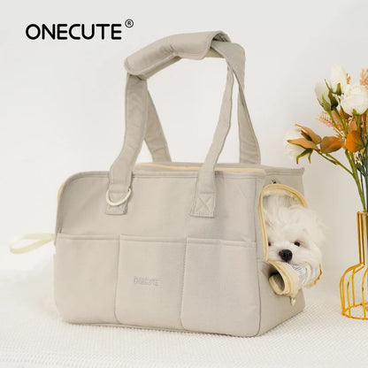 Travel Shoulder Bag for Small Pets – Cotton Sling with Support Base - Willen