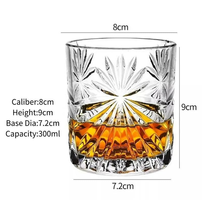 Classic Engraved Whiskey Tumbler – Clear Glass, 250ml - Willen
