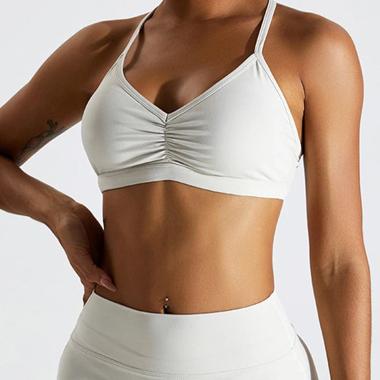 Seamless Sports Bra – Cross-Back, Removable Pads, Stretch Fit - Willen