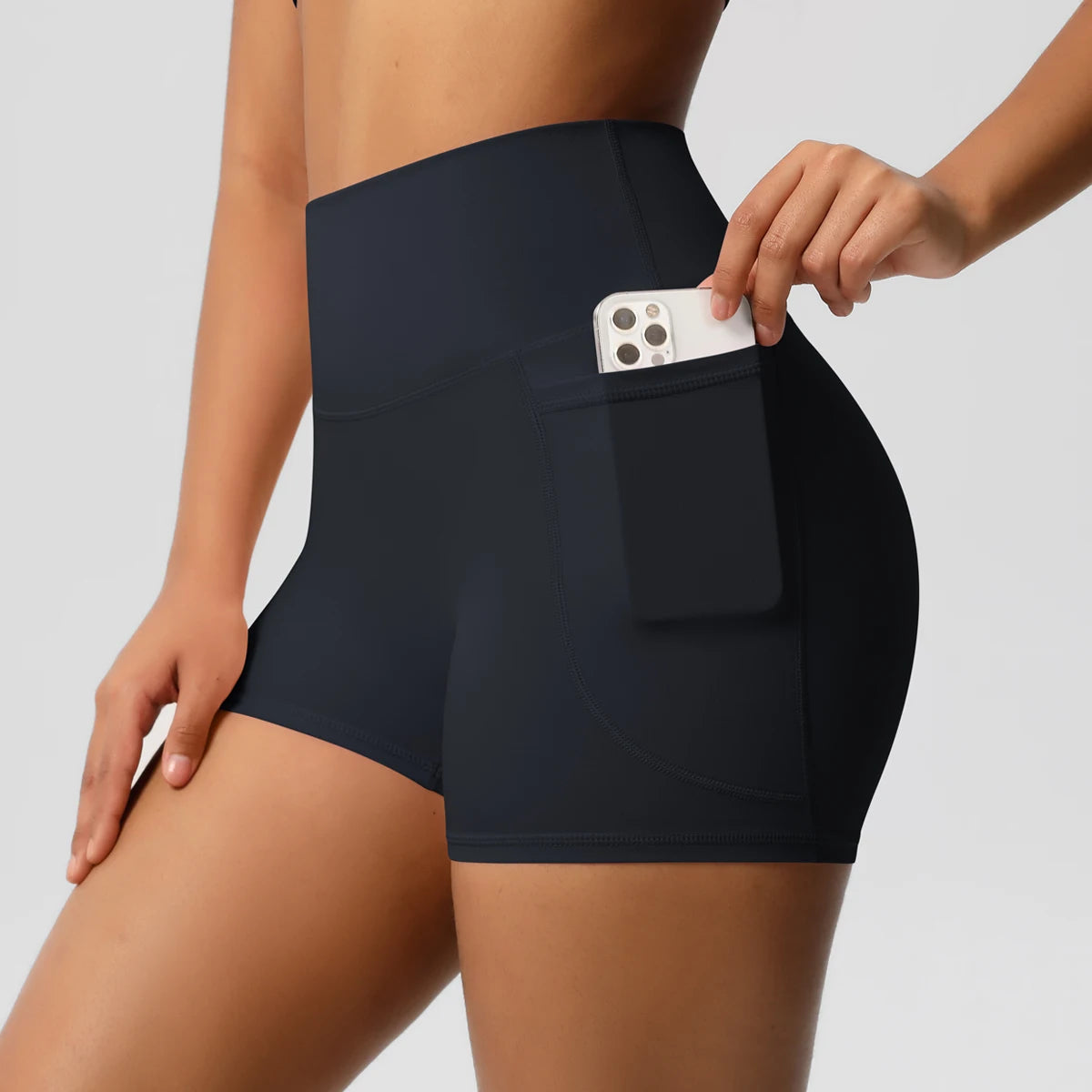 High-Waist Cycling & Gym Shorts – Quick-Dry Fabric with Pockets - Willen