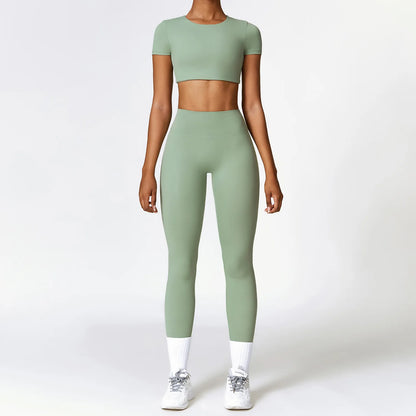 Seamless 2-Piece Yoga & Fitness Set – Nylon, Breathable - Willen