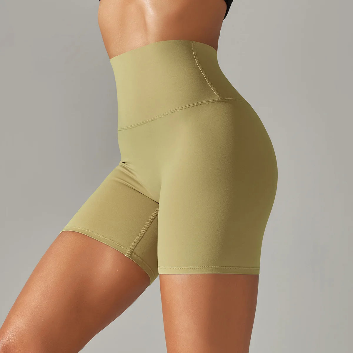 High-Waist Yoga Shorts – Seamless Nylon-Spandex Activewear for Women - Willen