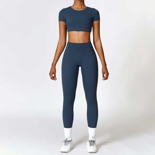 Seamless 2-Piece Yoga & Fitness Set – Nylon, Breathable - Willen