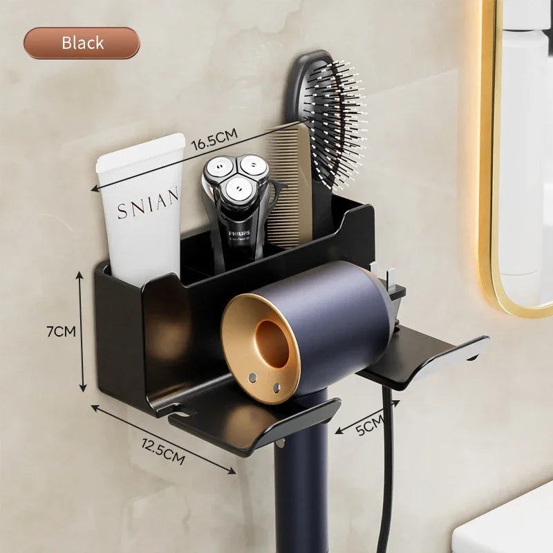 Wall-Mounted Hair Dryer Holder – Punch-Free Install, ABS Plastic - Willen