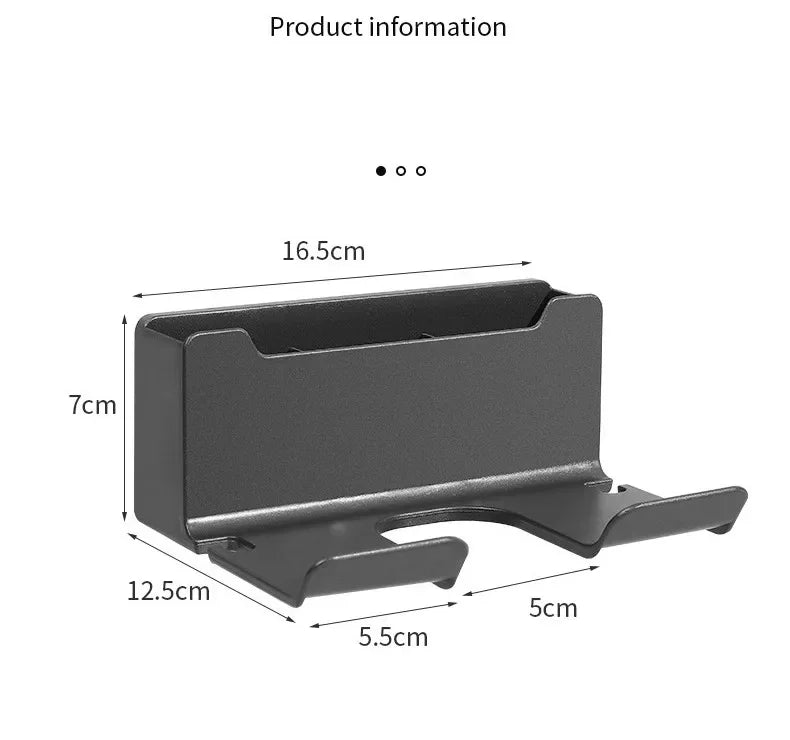 Wall-Mounted Hair Dryer Holder – Punch-Free Install, ABS Plastic - Willen