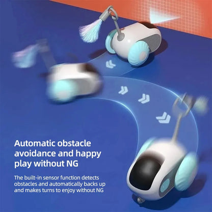 PawRacer Smart Chase Toy – Interactive Electronic Cat Toy with Remote & Obstacle Avoidance - Willen