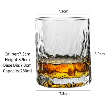 Classic Engraved Whiskey Tumbler – Clear Glass, 250ml - Willen