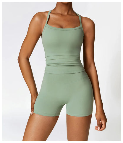 Seamless 2-Piece Yoga & Fitness Set – Nylon, Breathable - Willen