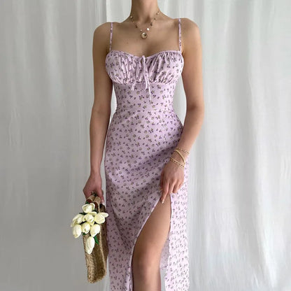 FloraElegance Sheath Dress – Sleeveless Floral Dress with Adjustable Front Detail - Willen