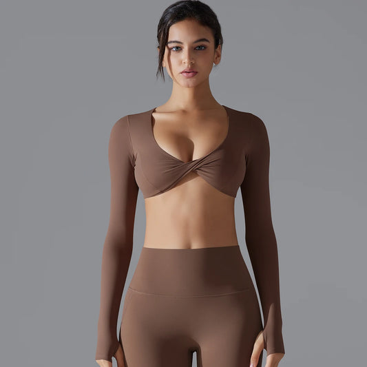 Long Sleeve Sports Bra – Quick-Dry, Breathable Fit for Yoga & Gym - Willen