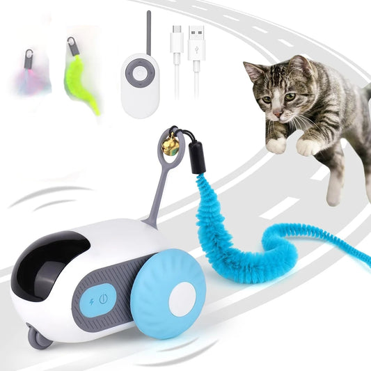 PawRacer Smart Chase Toy – Interactive Electronic Cat Toy with Remote & Obstacle Avoidance - Willen