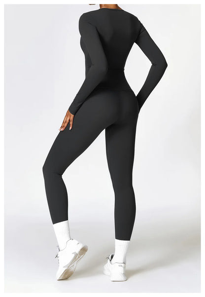 Seamless 2-Piece Yoga & Fitness Set – Nylon, Breathable - Willen