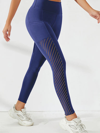 High-Waist Yoga Leggings with Pockets – Mesh Panels, Stretch Fit - Willen