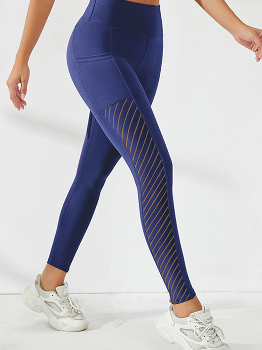 High-Waist Yoga Leggings with Pockets – Mesh Panels, Stretch Fit - Willen