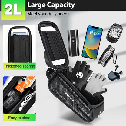 Waterproof Bike Top Tube Bag – Phone Holder & Storage Case - Willen