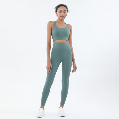 2-Piece Yoga & Fitness Set – High-Waist, Seamless Nylon - Willen