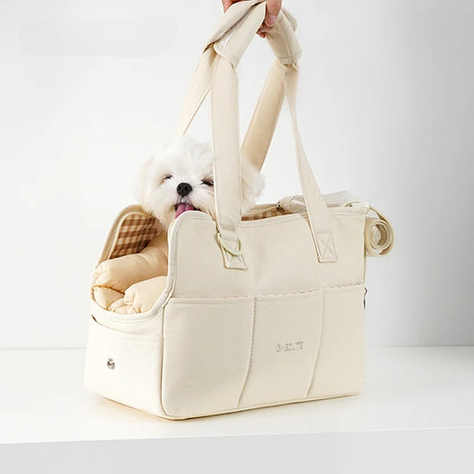 Travel Shoulder Bag for Small Pets – Cotton Sling with Support Base - Willen