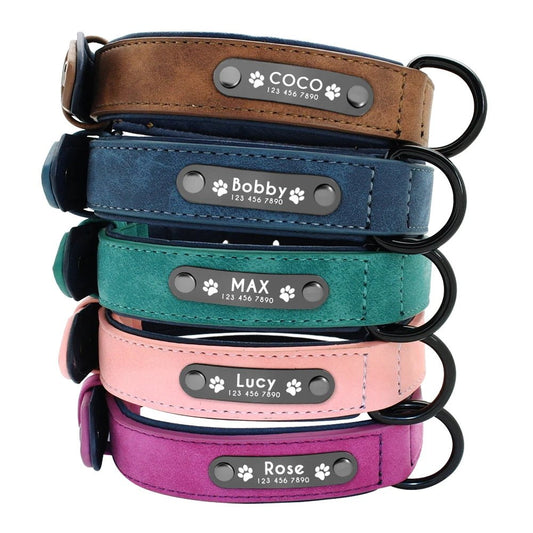Willen BarkID™ — Engraved Leather Collar & Lead - Personalized Leather Dog Collar & Leash Set | Willen