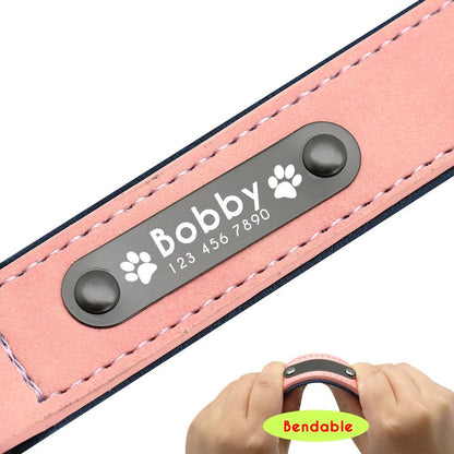 Willen BarkID™ — Engraved Leather Collar & Lead - Personalized Leather Dog Collar & Leash Set | Willen