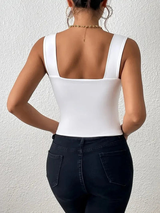 Willen CoreLine™ — Backless Square - Neck Crop Top - Women's Crop Top | Willen