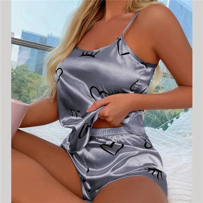 Willen ÉlanSet™ — Ice - Silk Sleepwear Duo - Women's Sleep Set | Willen