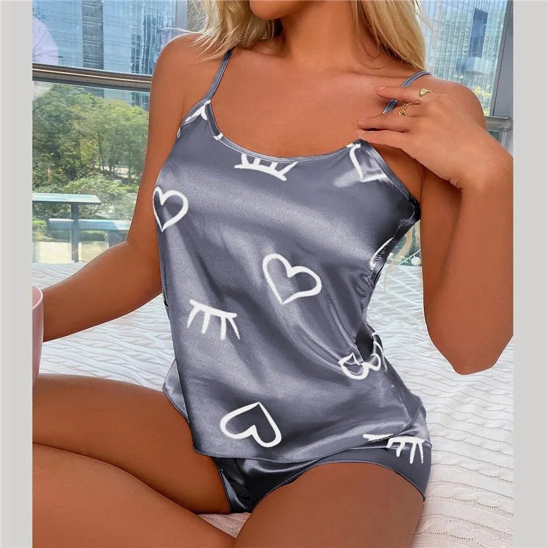 Willen ÉlanSet™ — Ice - Silk Sleepwear Duo - Women's Sleep Set | Willen