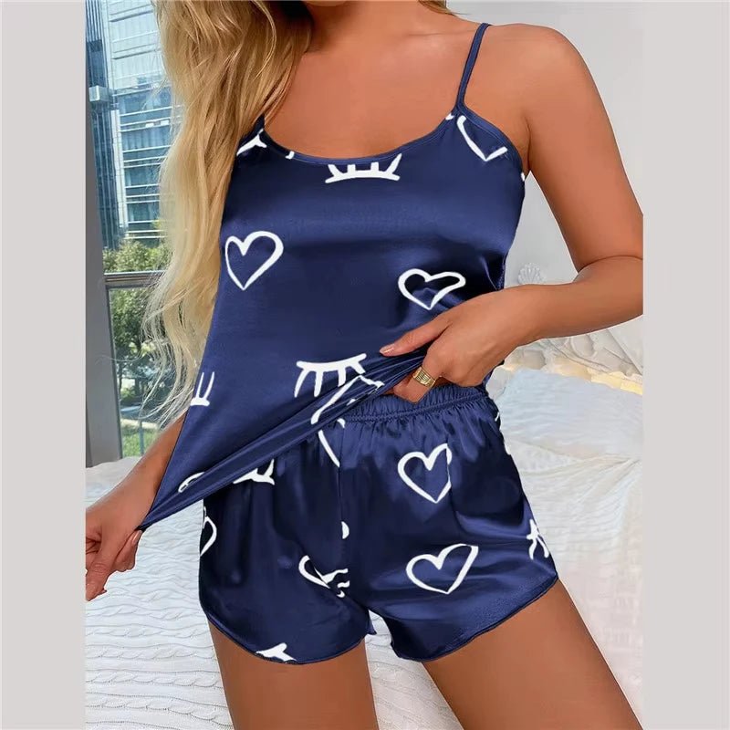 Willen ÉlanSet™ — Ice - Silk Sleepwear Duo - Women's Sleep Set | Willen