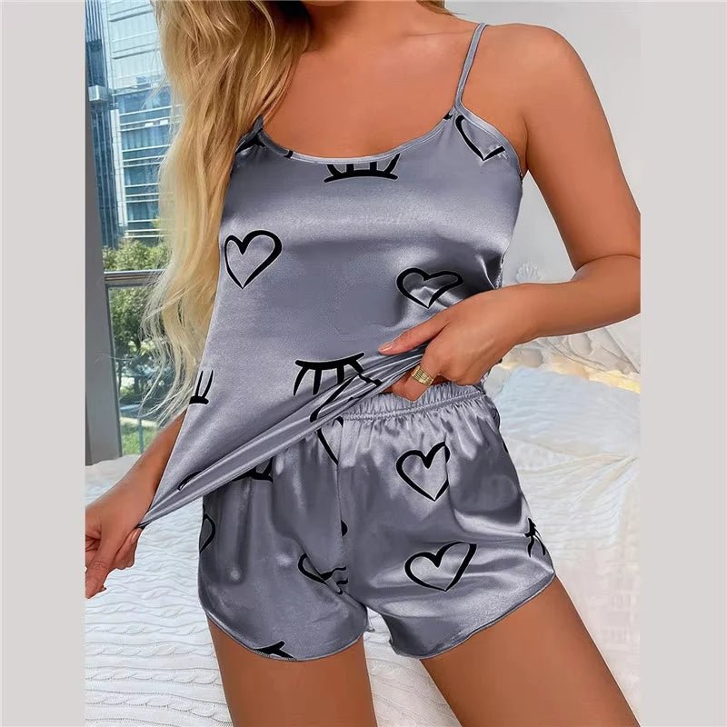 Willen ÉlanSet™ — Ice - Silk Sleepwear Duo - Women's Sleep Set | Willen