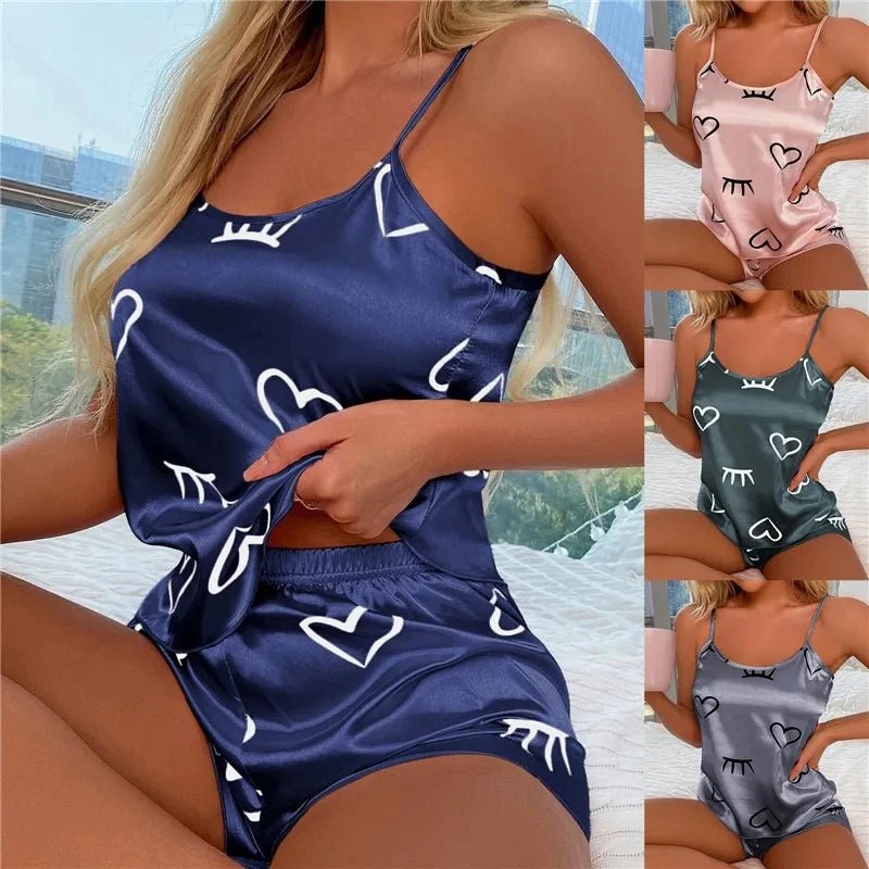 Willen ÉlanSet™ — Ice - Silk Sleepwear Duo - Women's Sleep Set | Willen