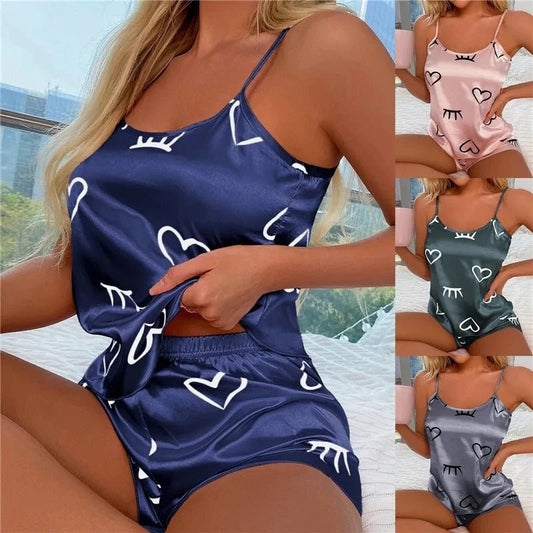 Willen ÉlanSet™ — Ice - Silk Sleepwear Duo - Women's Sleep Set | Willen