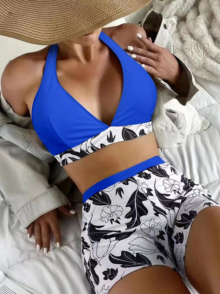 Willen TidaSet™ — Halter Bikini with Shorts - Women's Bikini Set | Willen